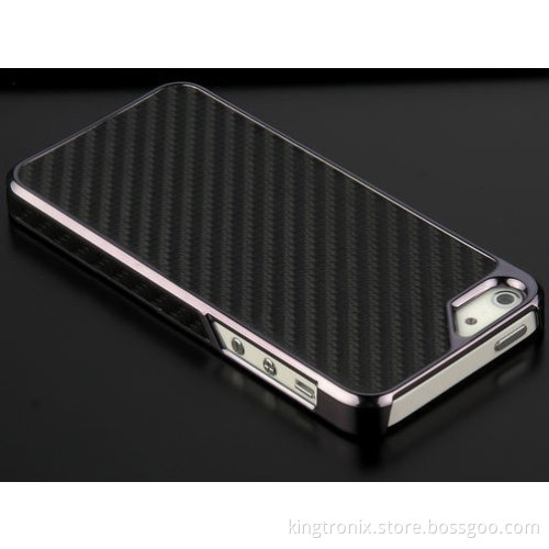 Chrome Carbon Fiber Case Cover for iPhone 5 (KT-11011)